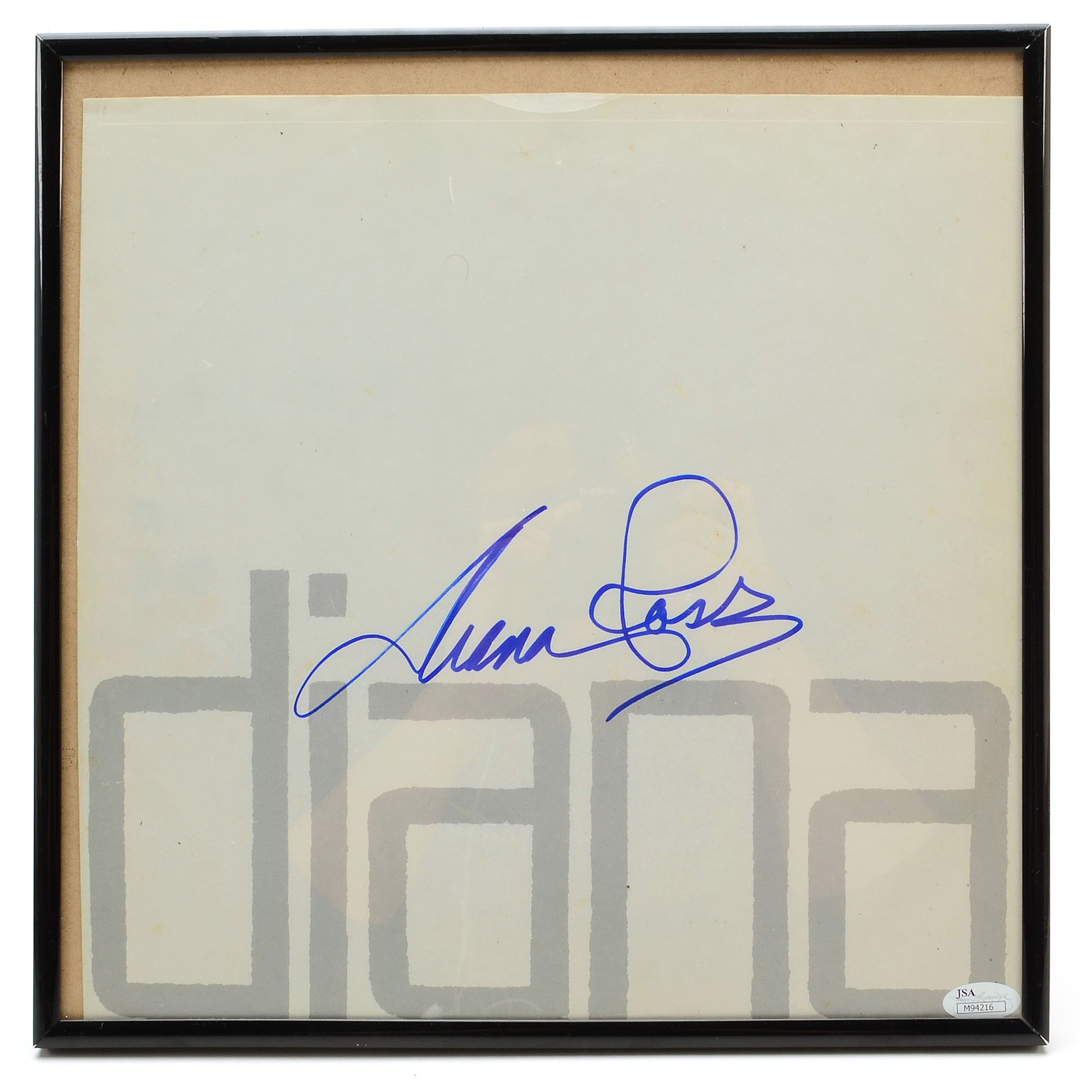 Diana Ross Signed Album Sleeve  COA