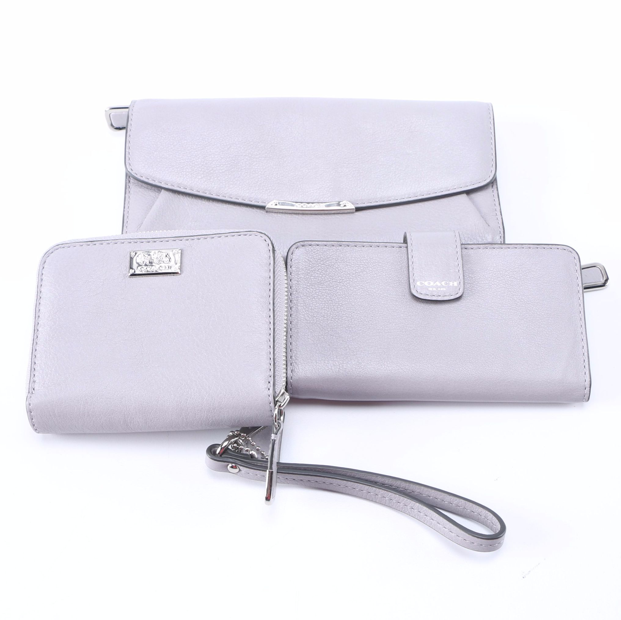 Coach Pebble Gray Leather Accessories