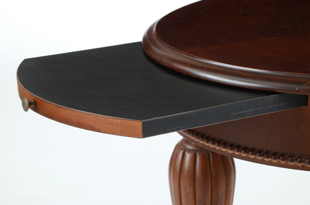 Oval End Table with Drawl-Leaf