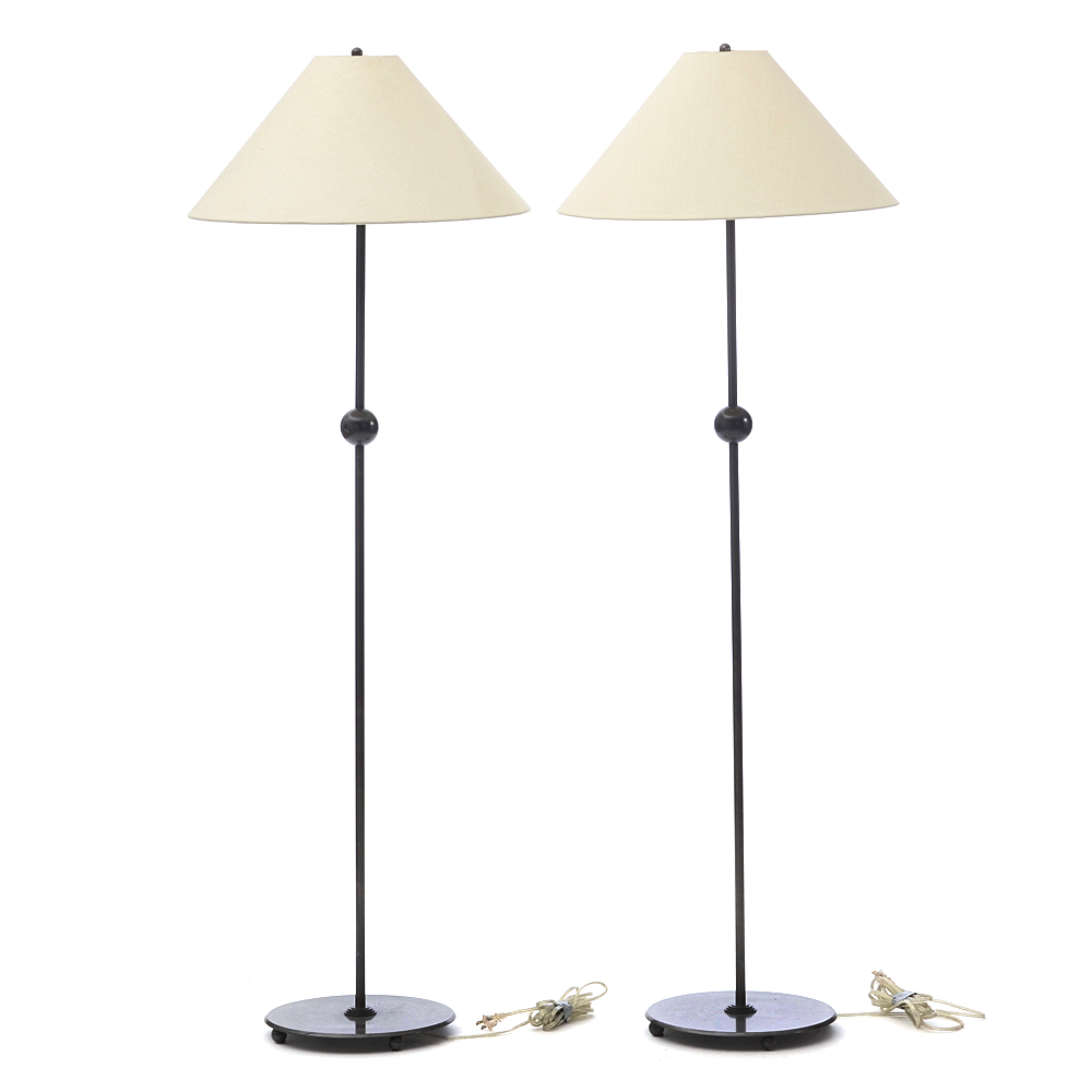 Pair of Contemporary Metal Floor Lamps