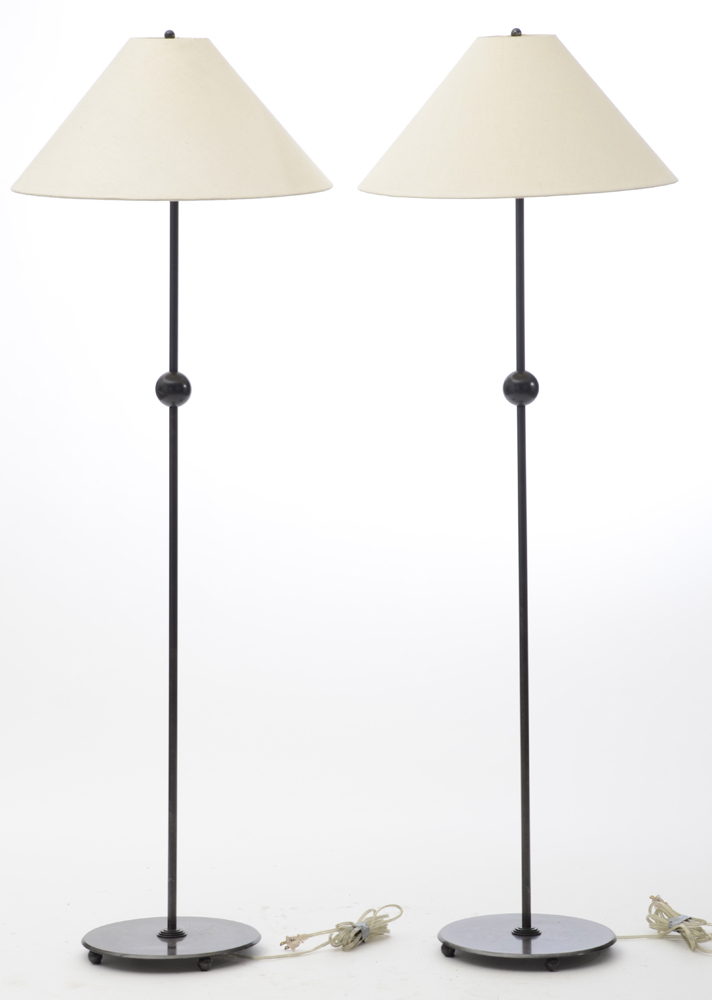 Pair of Contemporary Metal Floor Lamps