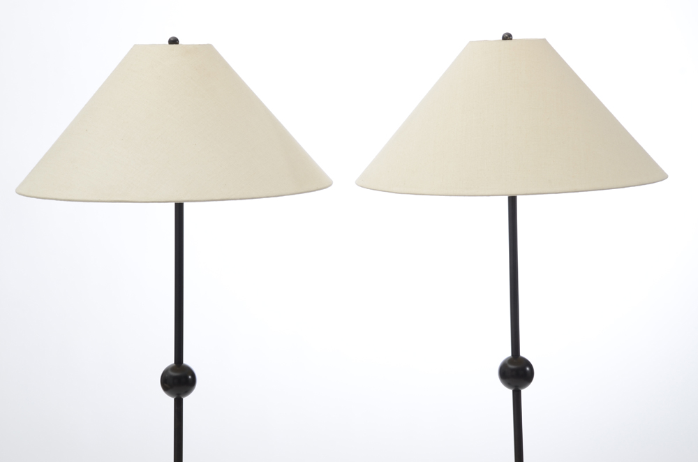 Pair of Contemporary Metal Floor Lamps