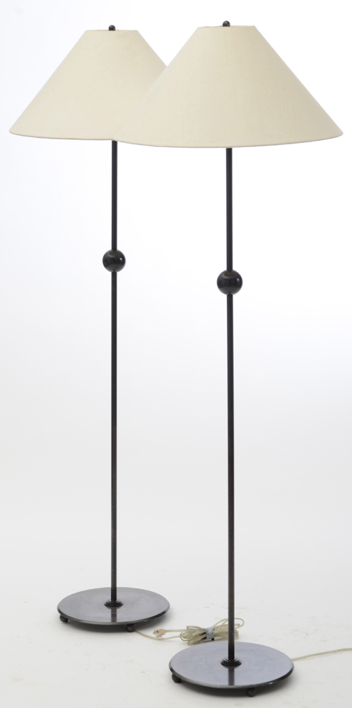 Pair of Contemporary Metal Floor Lamps