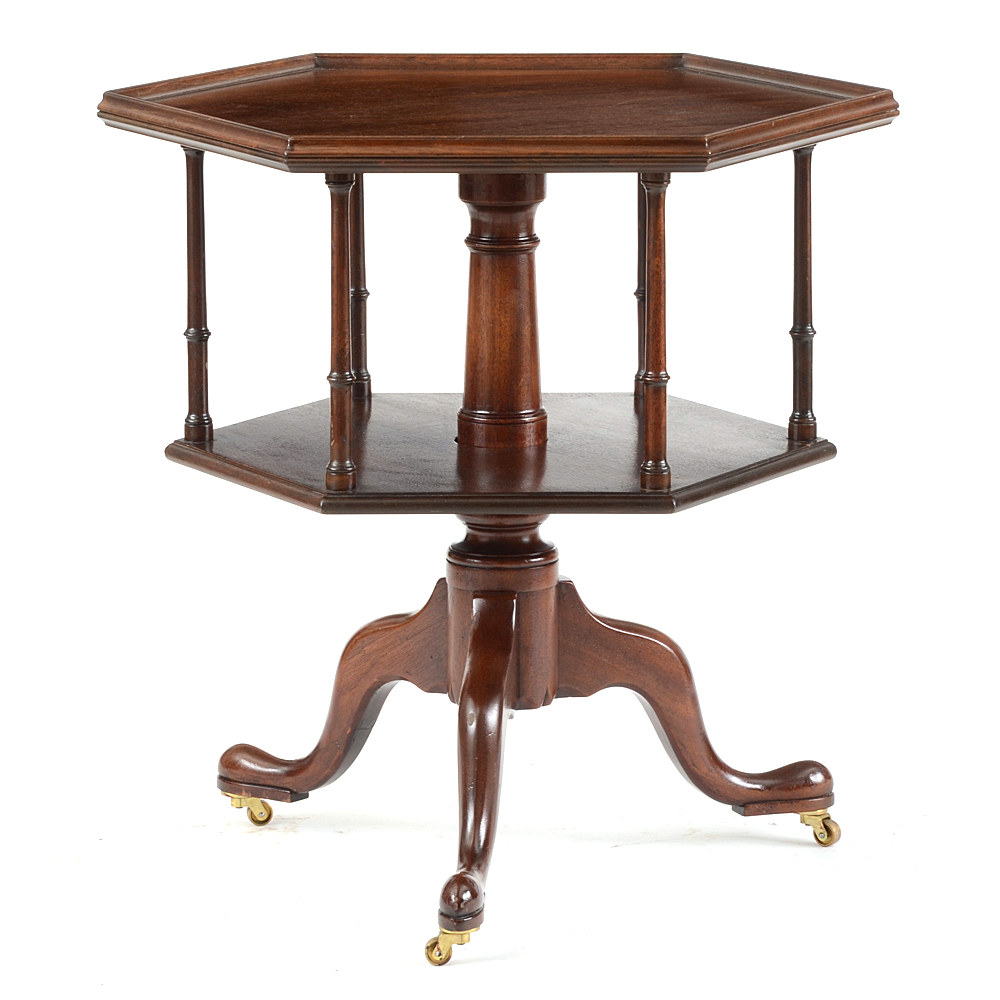 Kittinger Mahogany Hexagonal Dumbwaiter