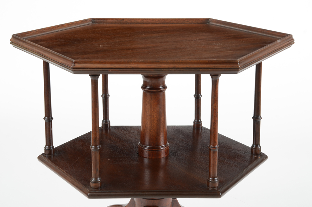 Kittinger Mahogany Hexagonal Dumbwaiter