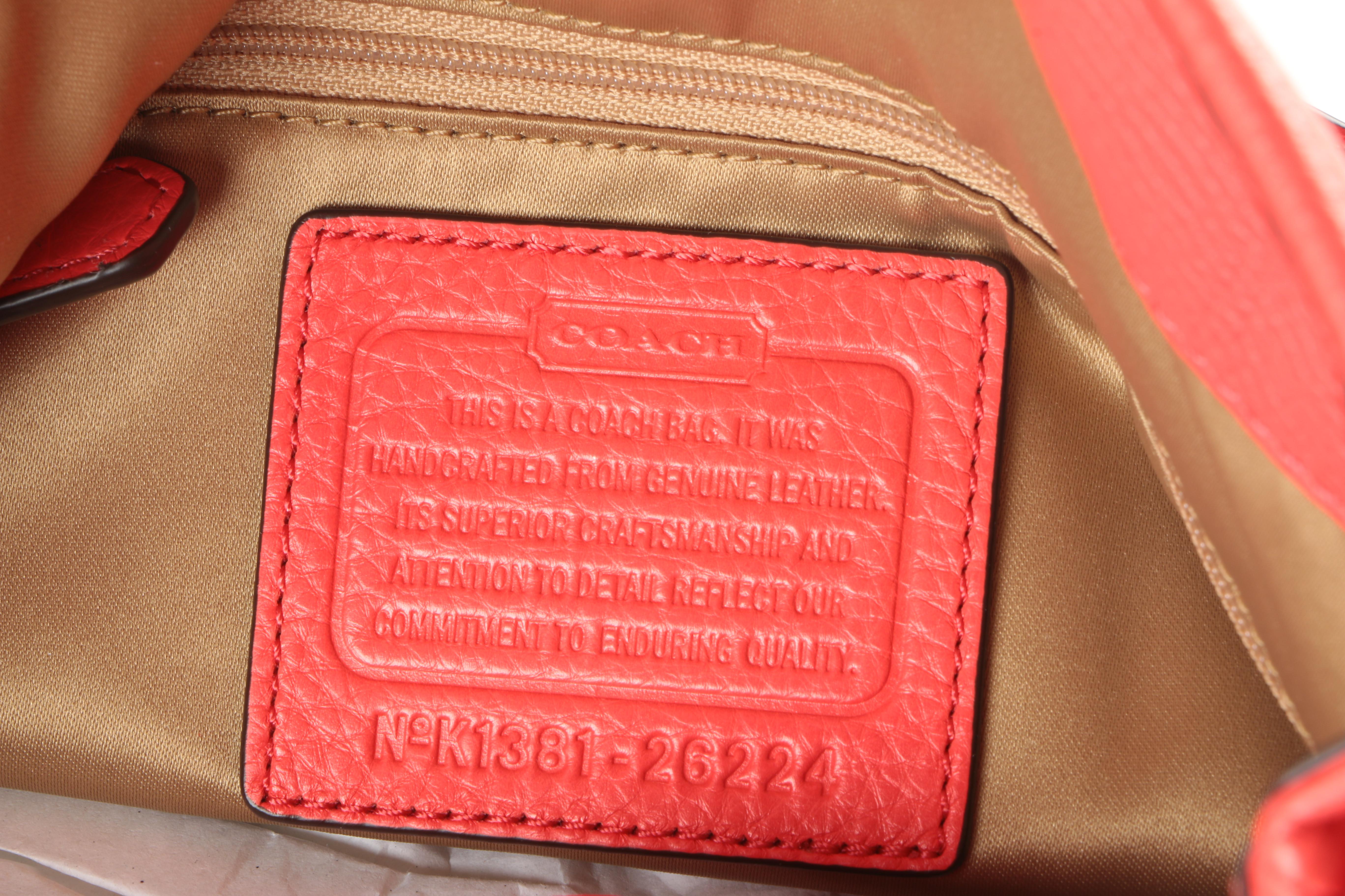 Coach Small Phoebe Red Leather Shoulder Handbag