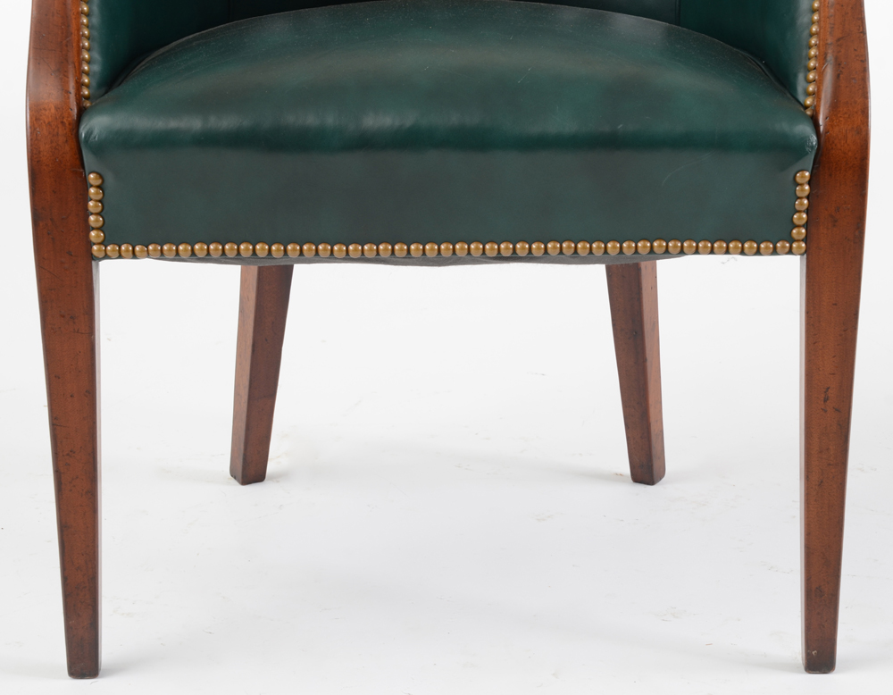 Vintage Mahogany and Leather Tub Chair