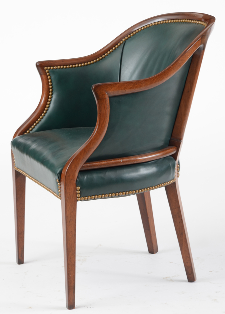 Vintage Mahogany and Leather Tub Chair