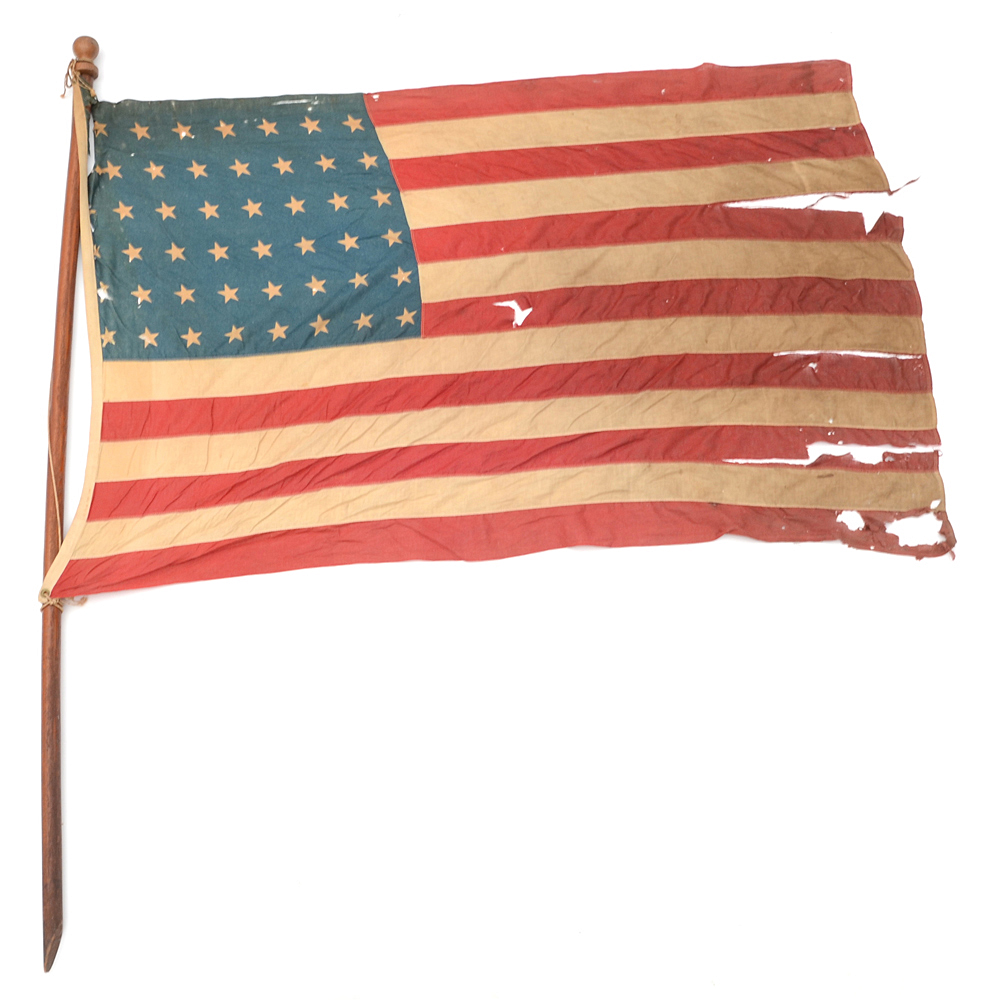 Forty-Eight Star American Flag with Pole