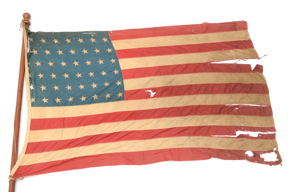 Forty-Eight Star American Flag with Pole