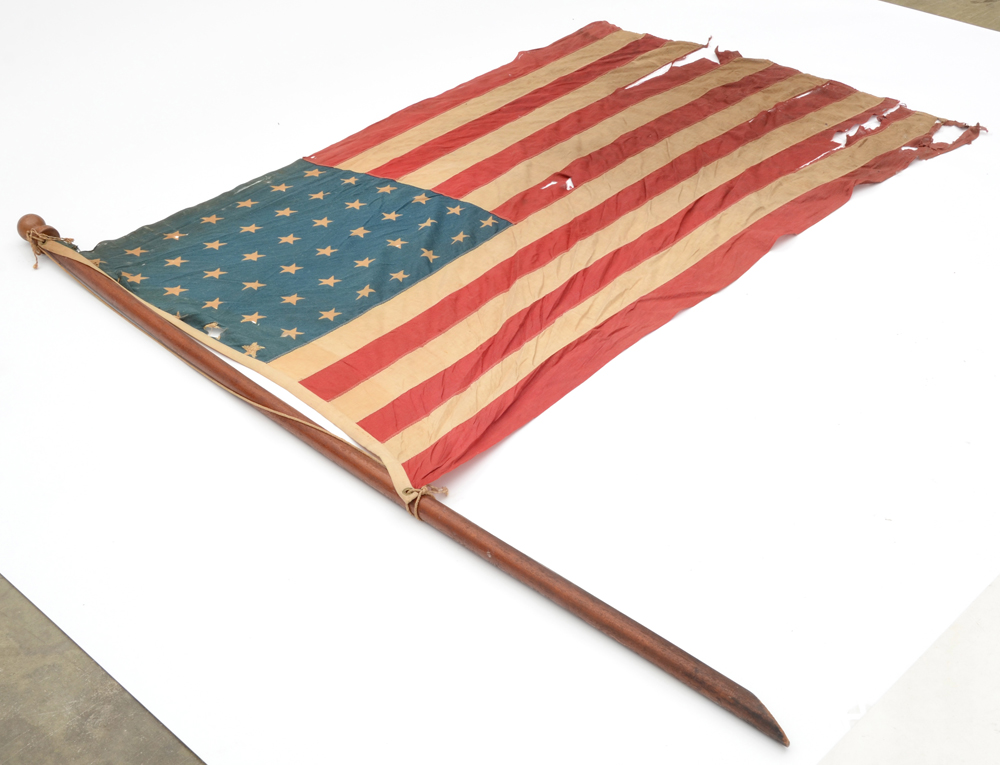Forty-Eight Star American Flag with Pole