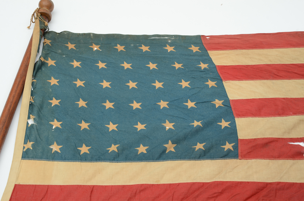 Forty-Eight Star American Flag with Pole