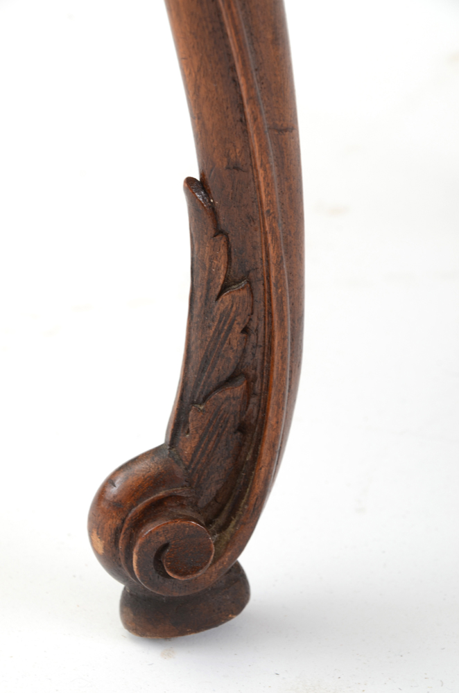 Vintage Accent Table with Black Marble Top