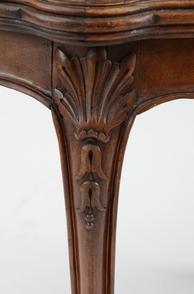 Vintage Accent Table with Black Marble Top