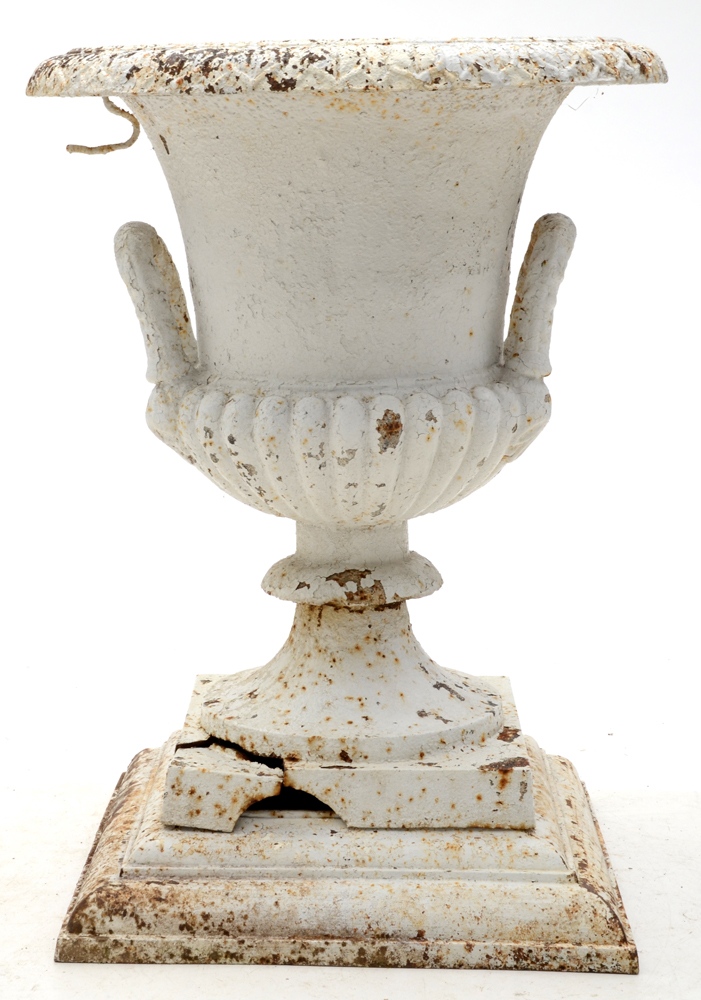 Large Victorian Cast Iron Campania Planter Urn