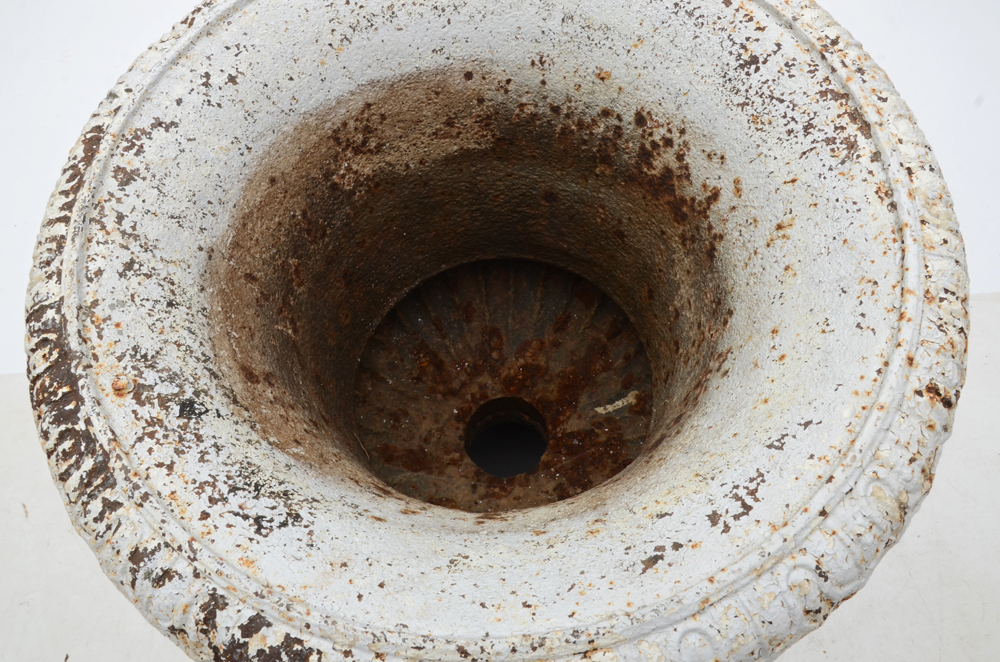 Large Victorian Cast Iron Campania Planter Urn