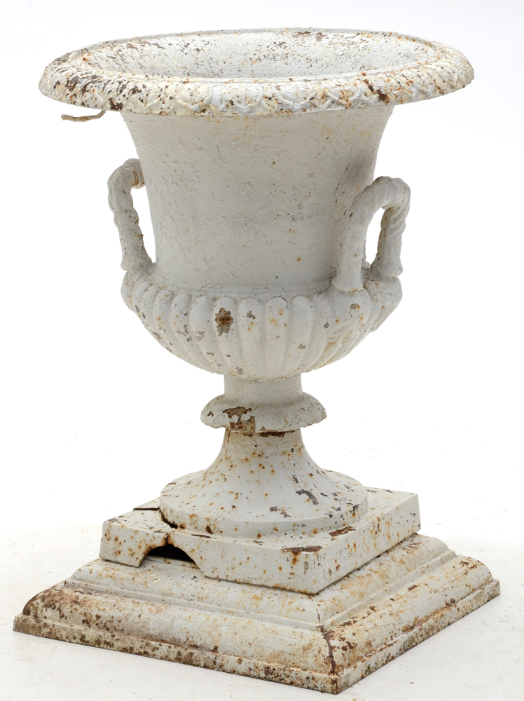 Large Victorian Cast Iron Campania Planter Urn