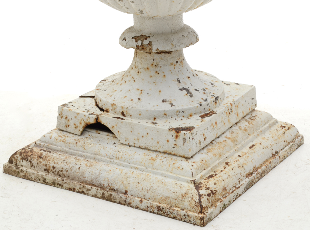 Large Victorian Cast Iron Campania Planter Urn