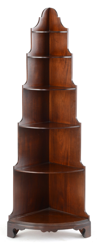 Vintage Solid Mahogany Corner Shelf