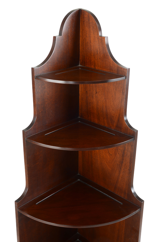 Vintage Solid Mahogany Corner Shelf