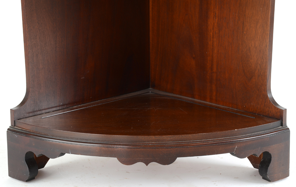 Vintage Solid Mahogany Corner Shelf