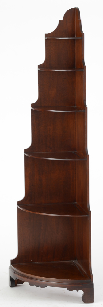 Vintage Solid Mahogany Corner Shelf