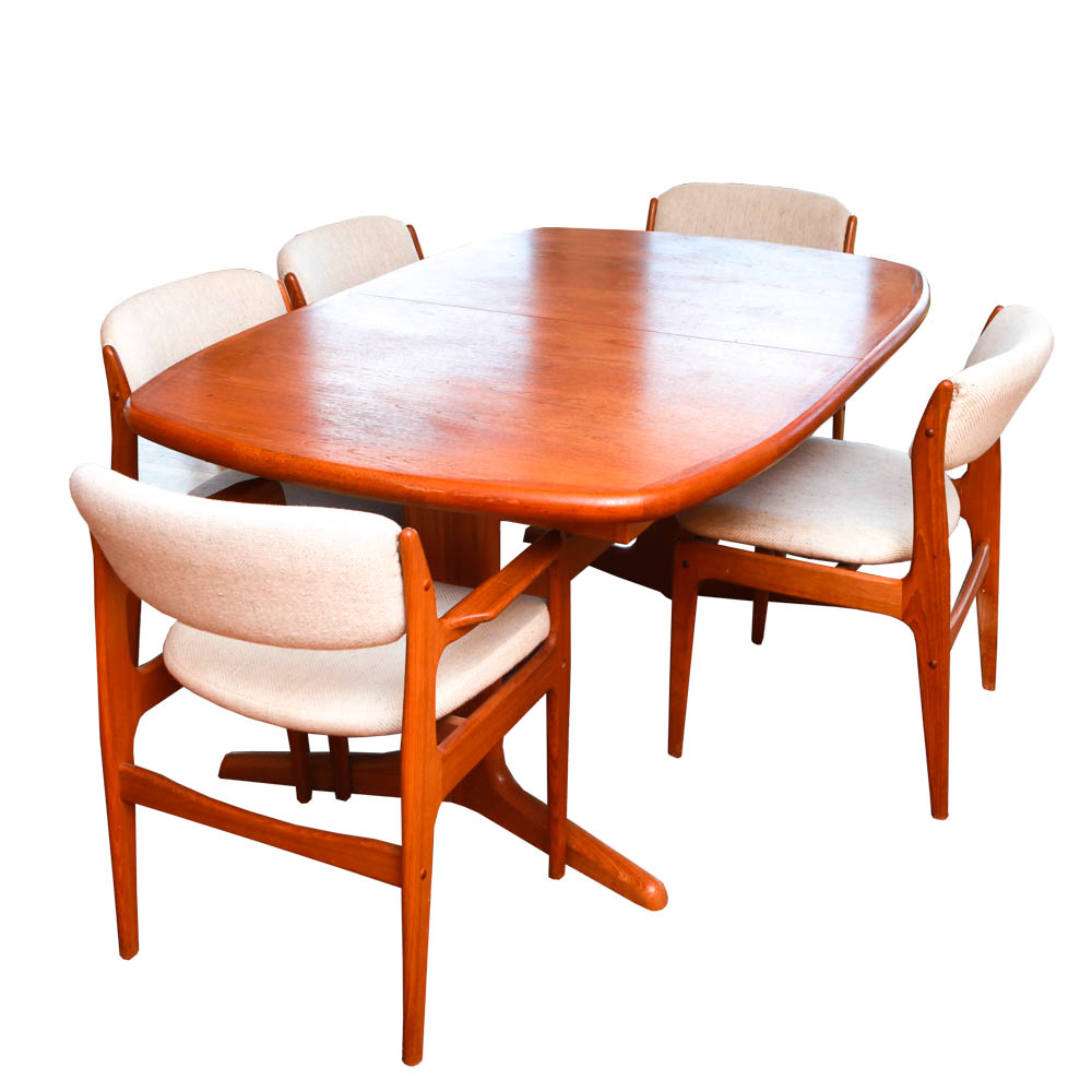 Danish Modern Teak Dining Set by Benny Linden