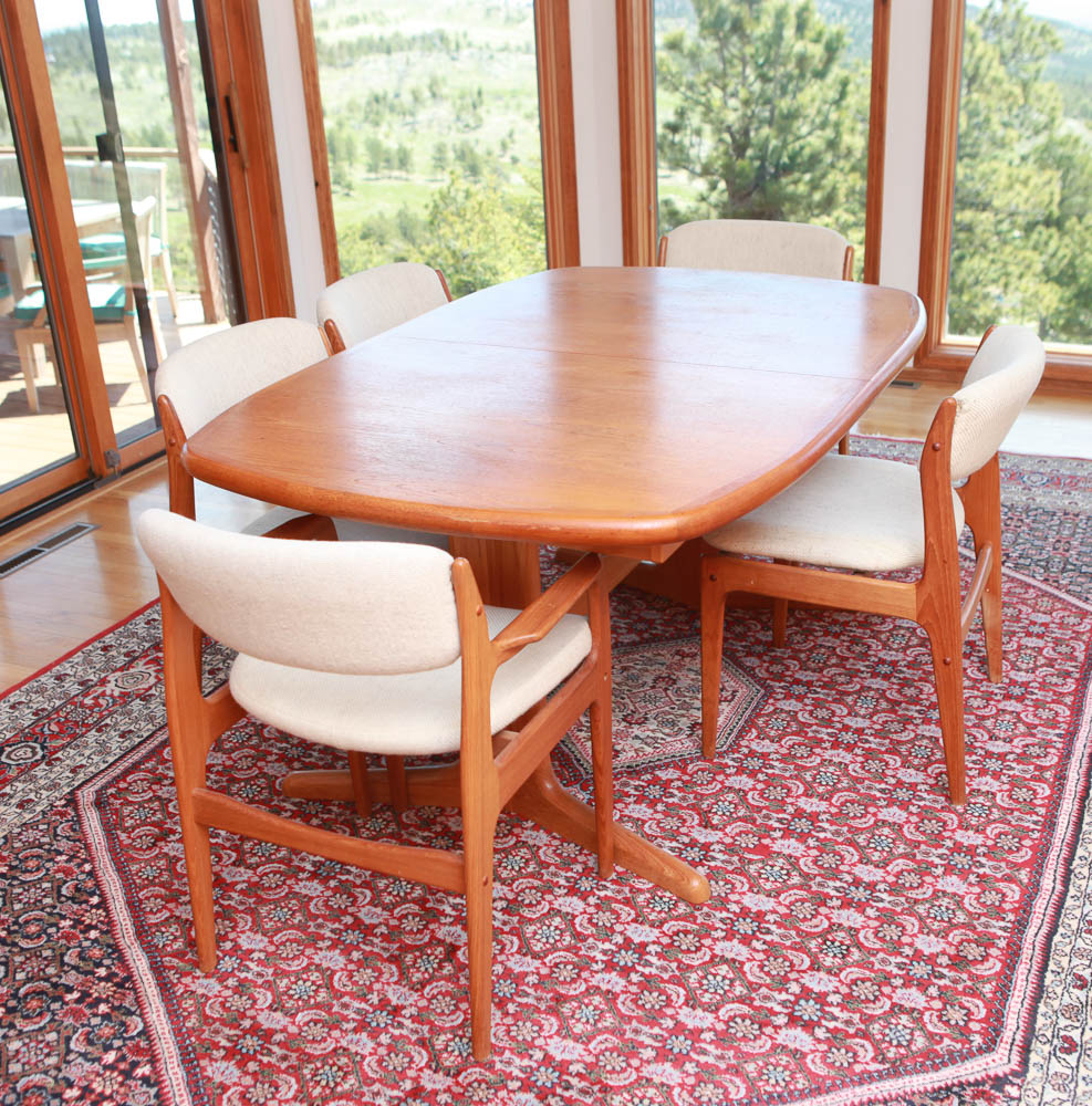 Danish Modern Teak Dining Set by Benny Linden
