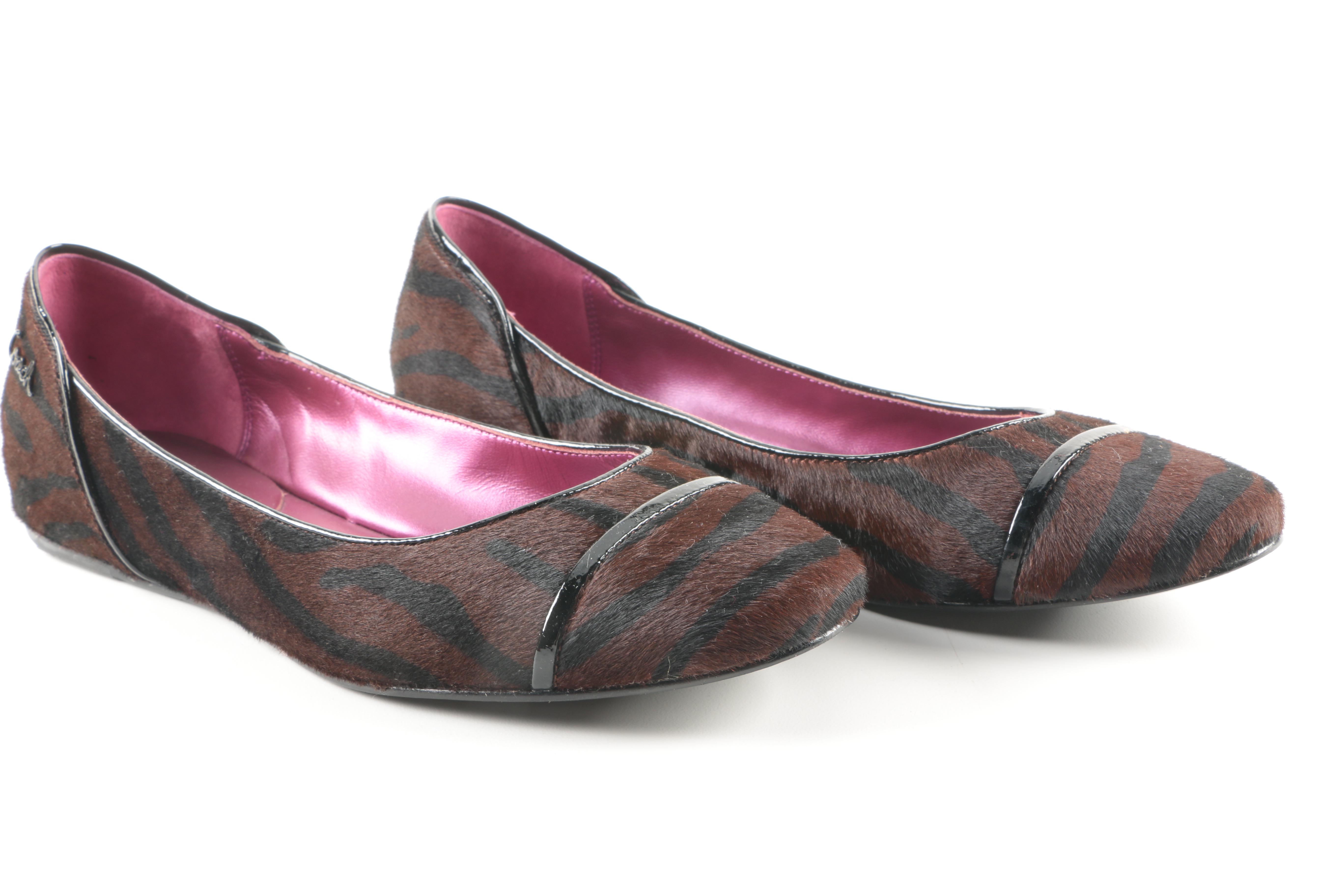 Pair of Coach Poppy Haircalf Ballet Flats