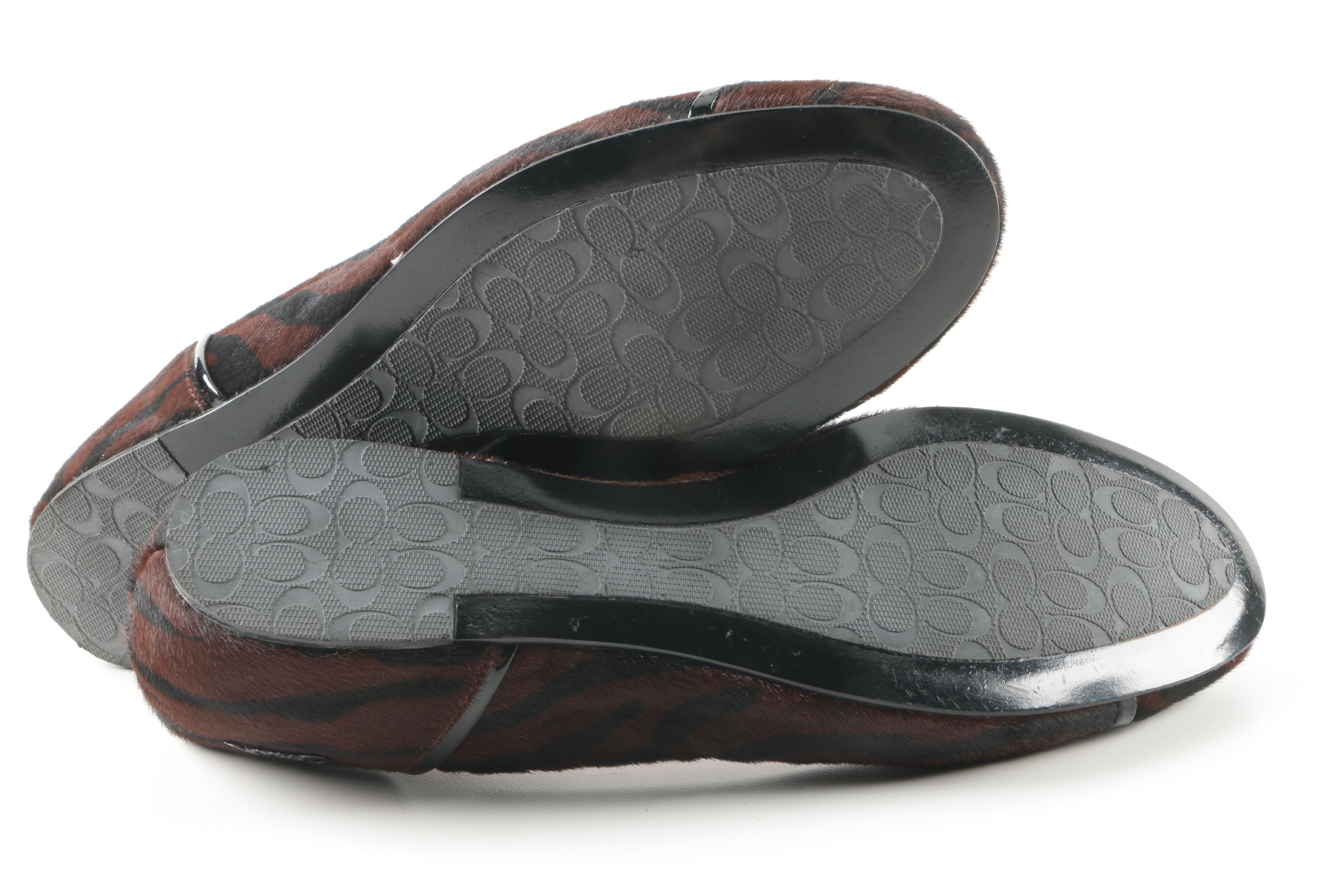 Pair of Coach Poppy Haircalf Ballet Flats