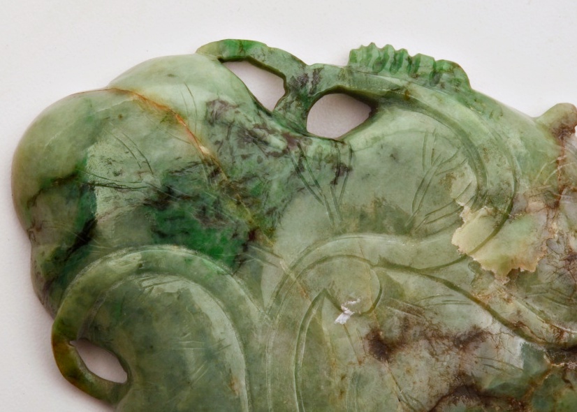 Pair of late 19th Century Chinese Jadeite Brush Wash Bowls