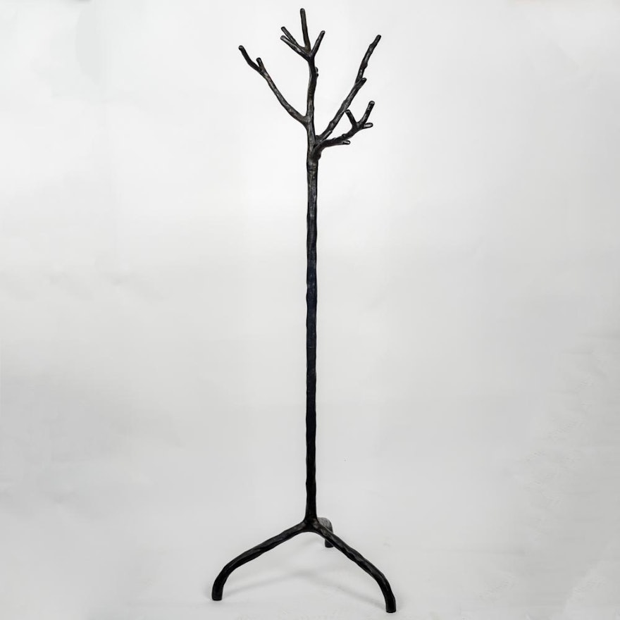 Wrought Iron Tree Branch Coat Rack