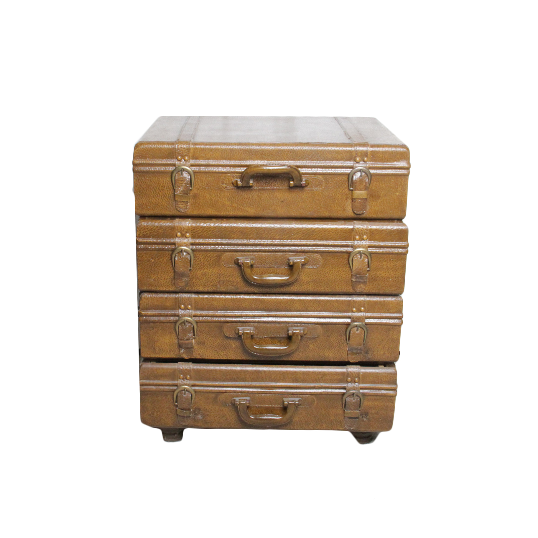 Stacked Luggage Chest of Drawers