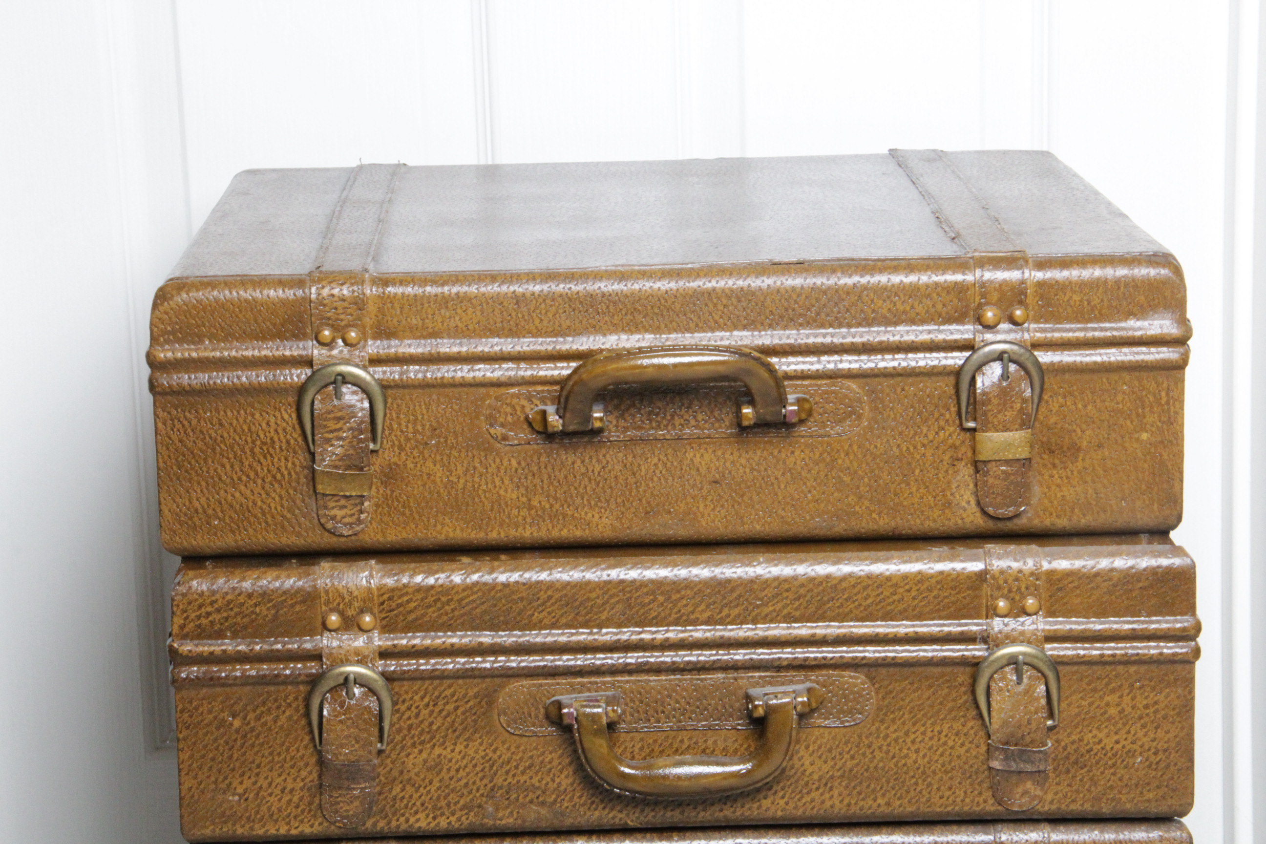 Stacked Luggage Chest of Drawers