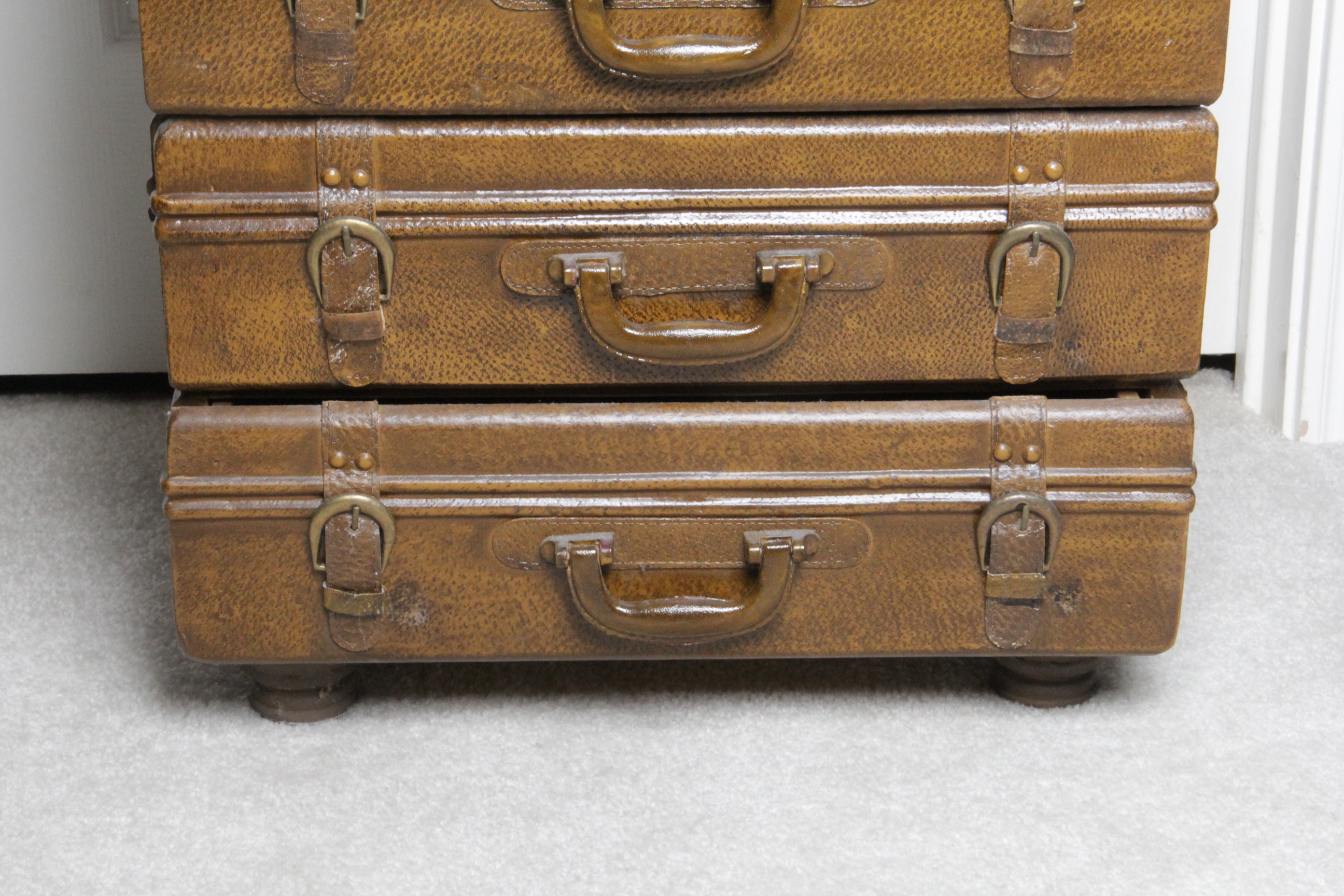 Stacked Luggage Chest of Drawers
