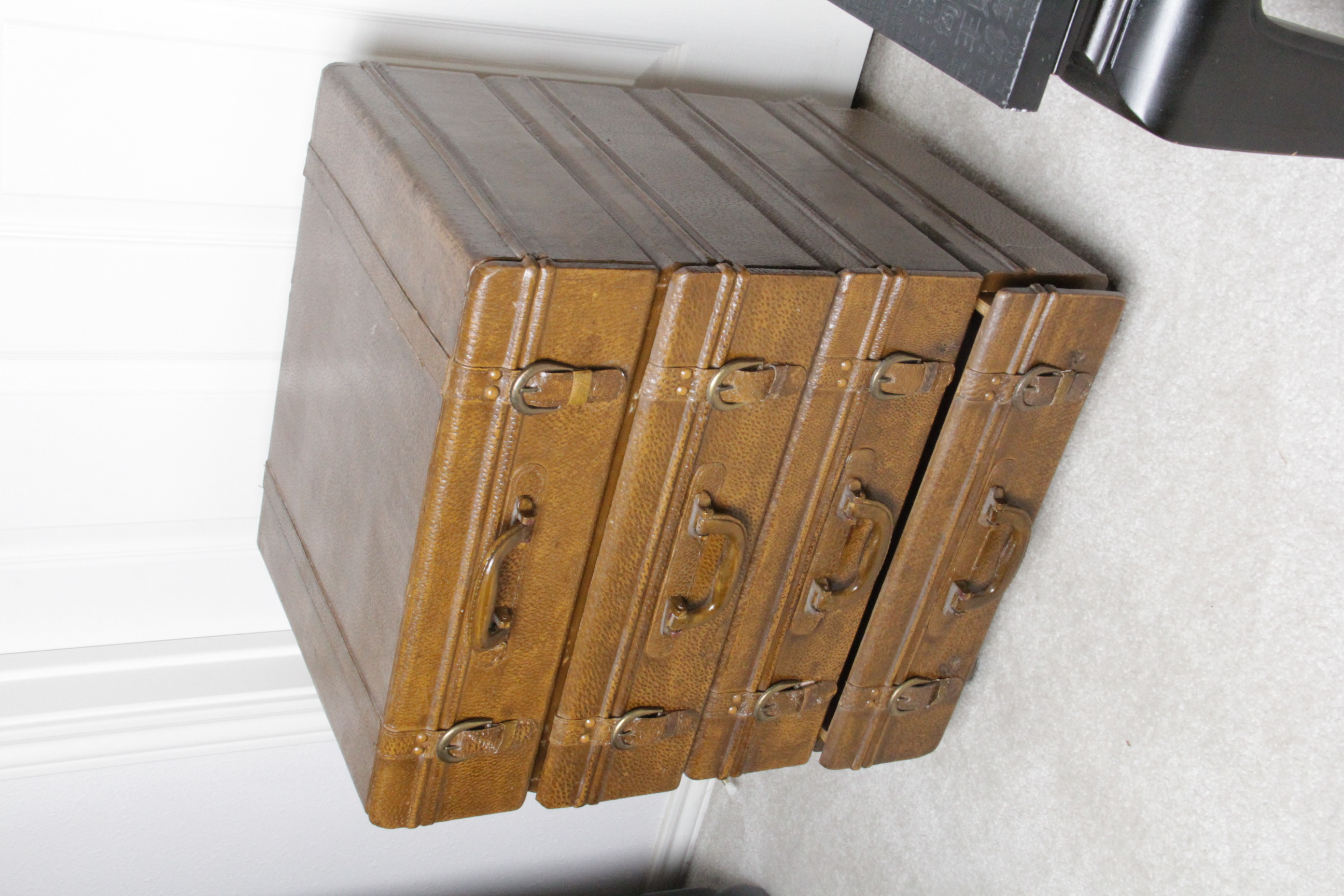 Stacked Luggage Chest of Drawers