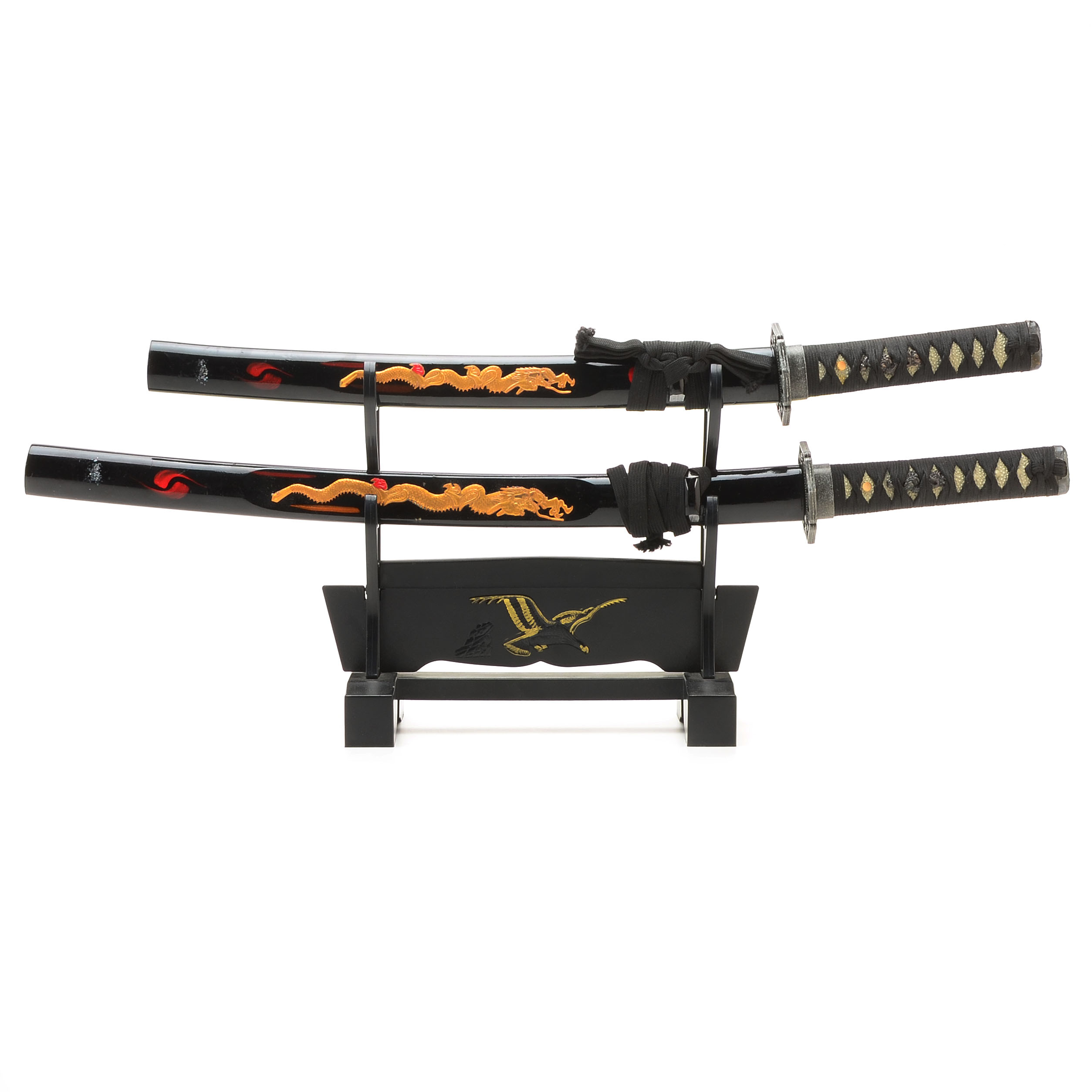 Decorative Japanese Style Swords on Stand