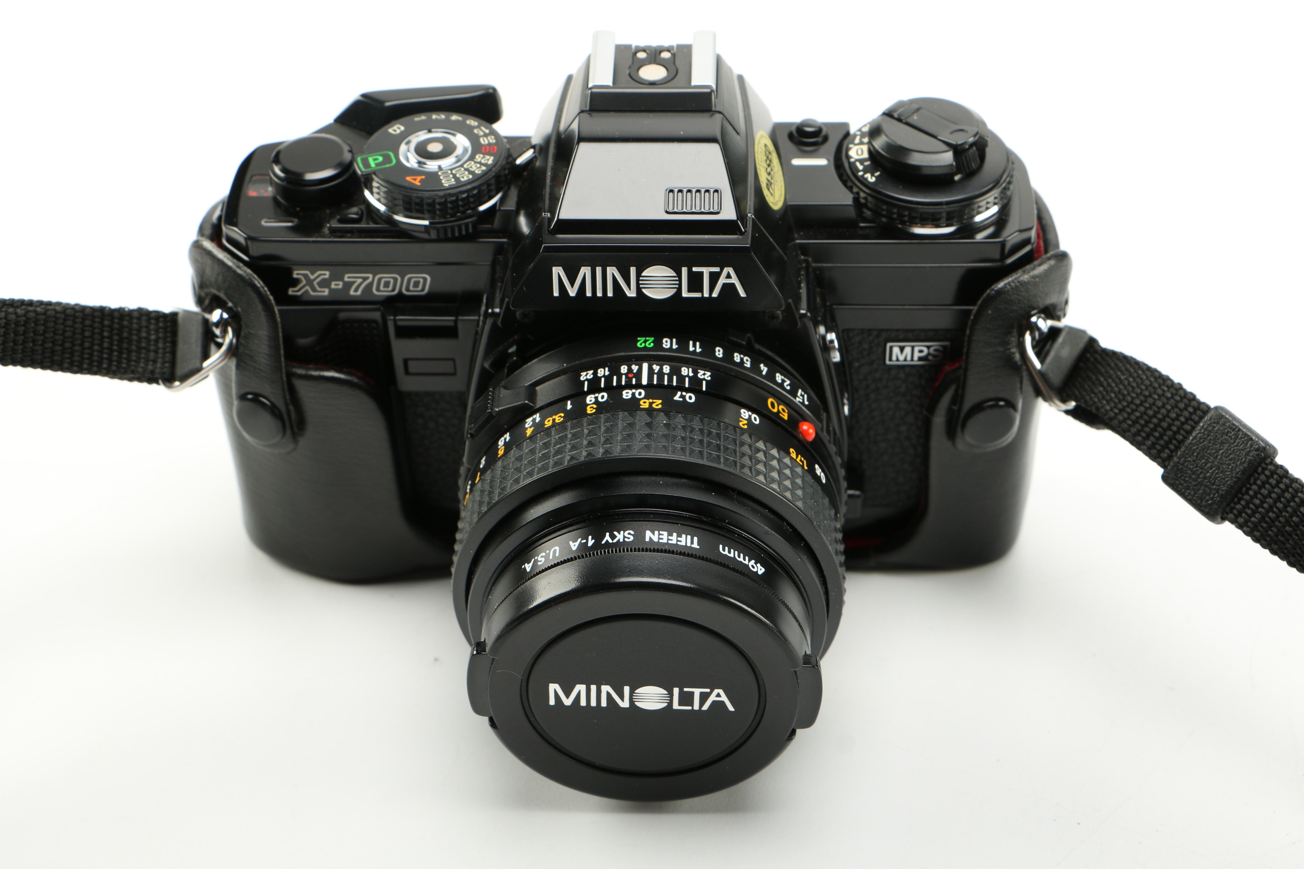 1981 Minolta X-700 Camera With Case and Accessories