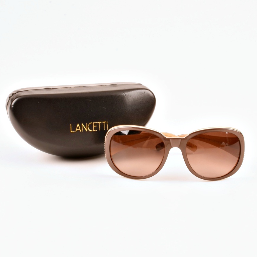 Italian Made Lancetti Sunglasses in Honey and Bronze