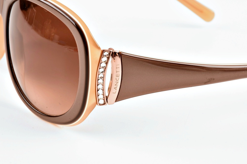 Italian Made Lancetti Sunglasses in Honey and Bronze