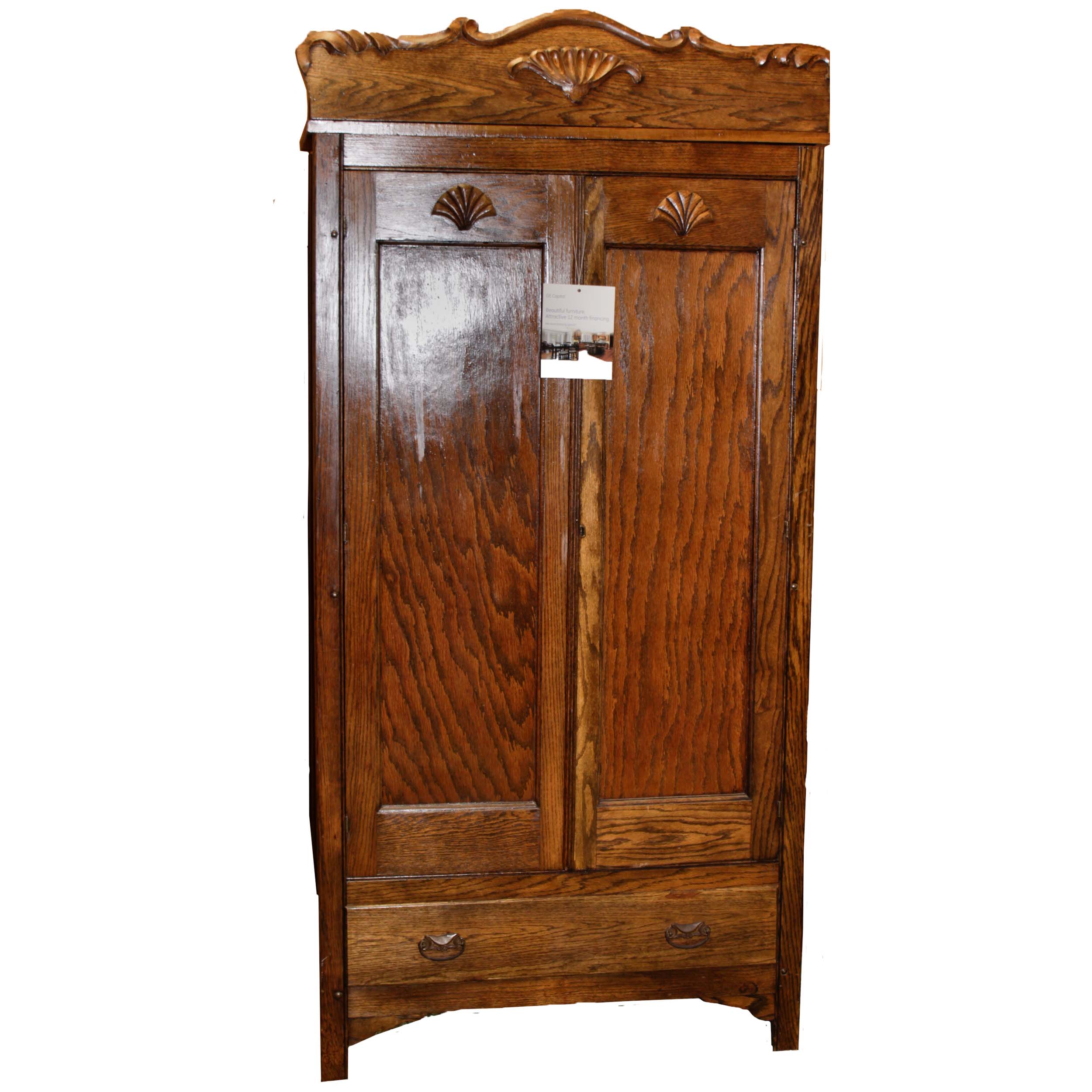 Antique Oak Victorian Wardrobe