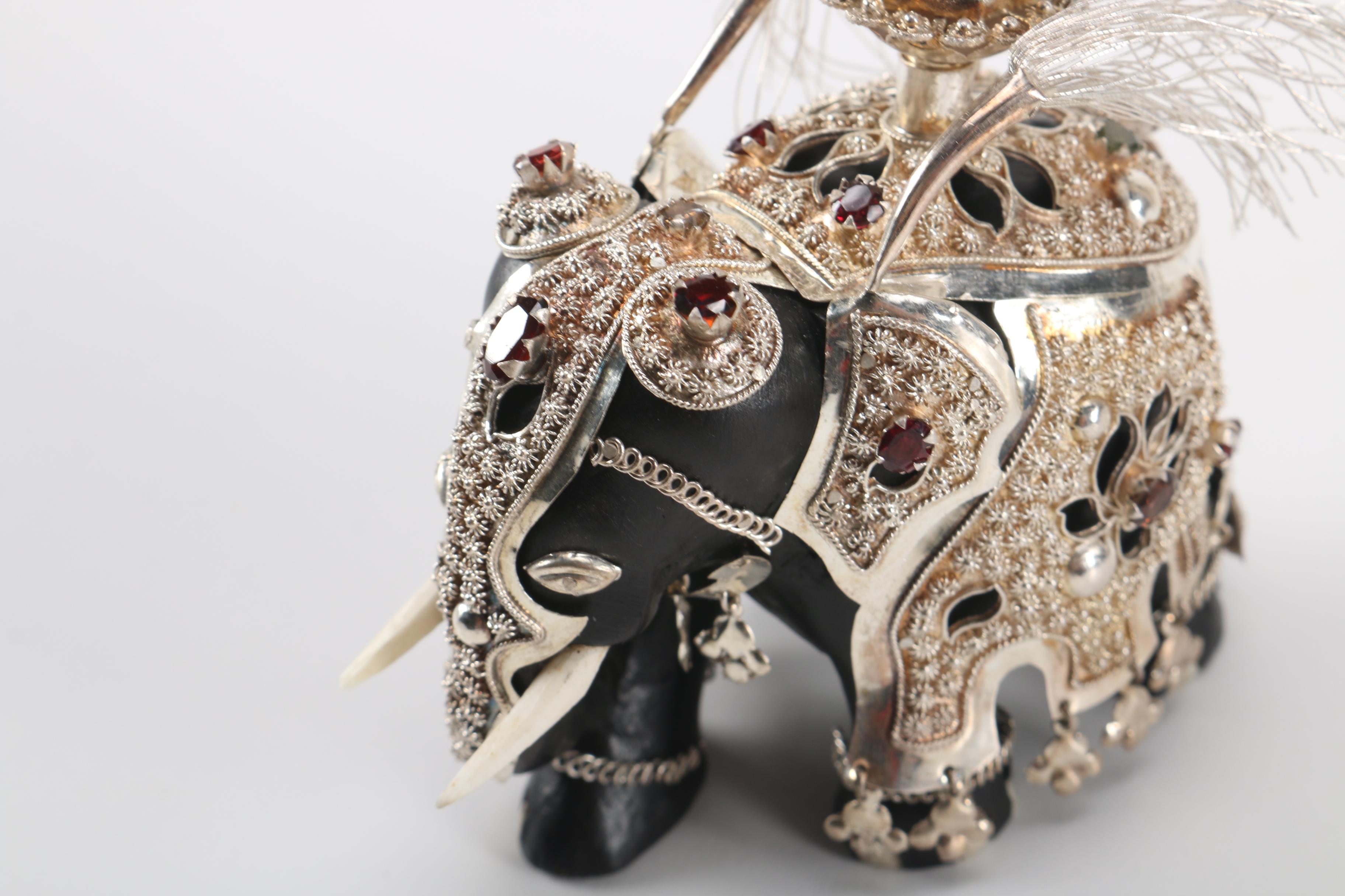 Adorned Decorative Resin Elephant Figurine