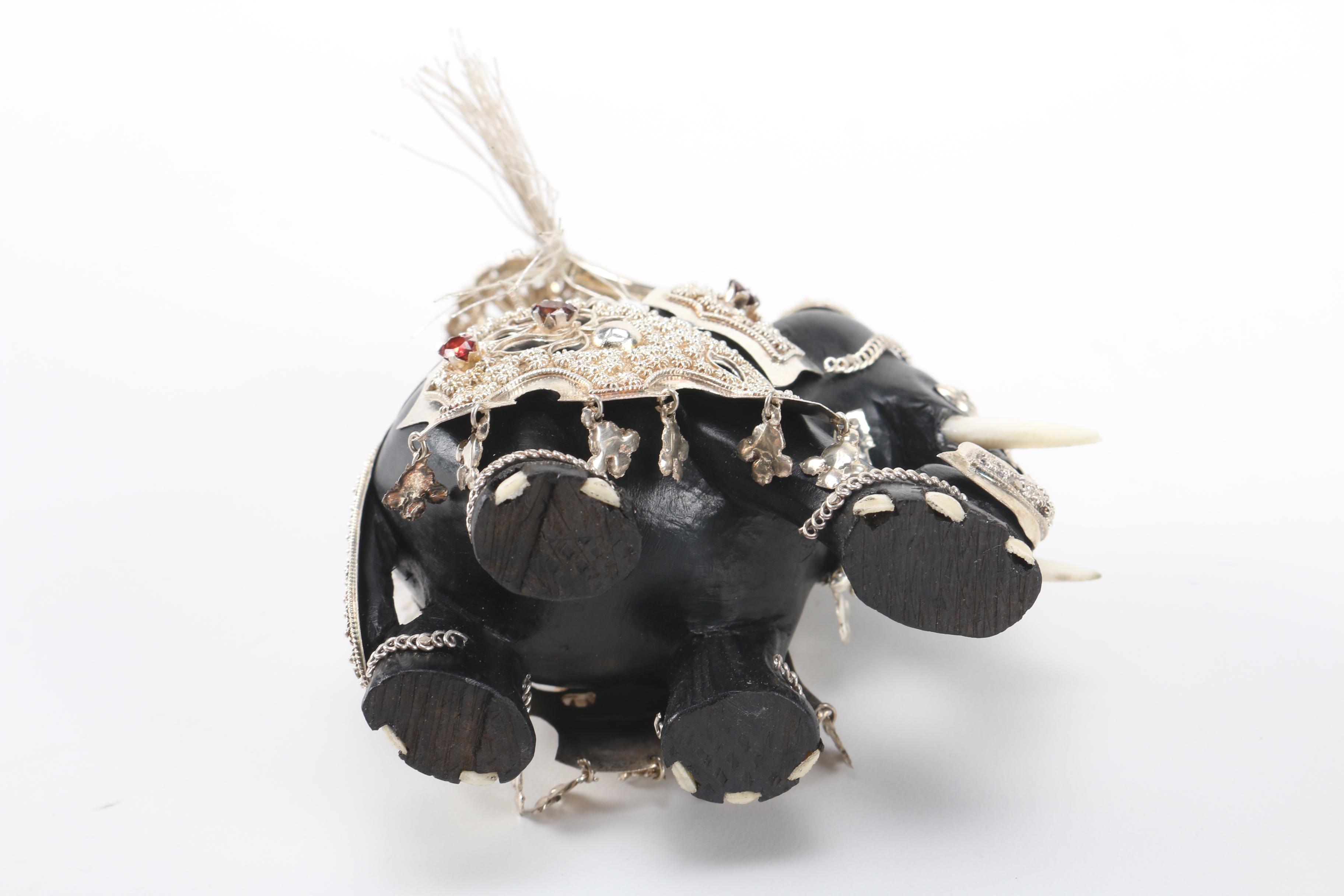 Adorned Decorative Resin Elephant Figurine