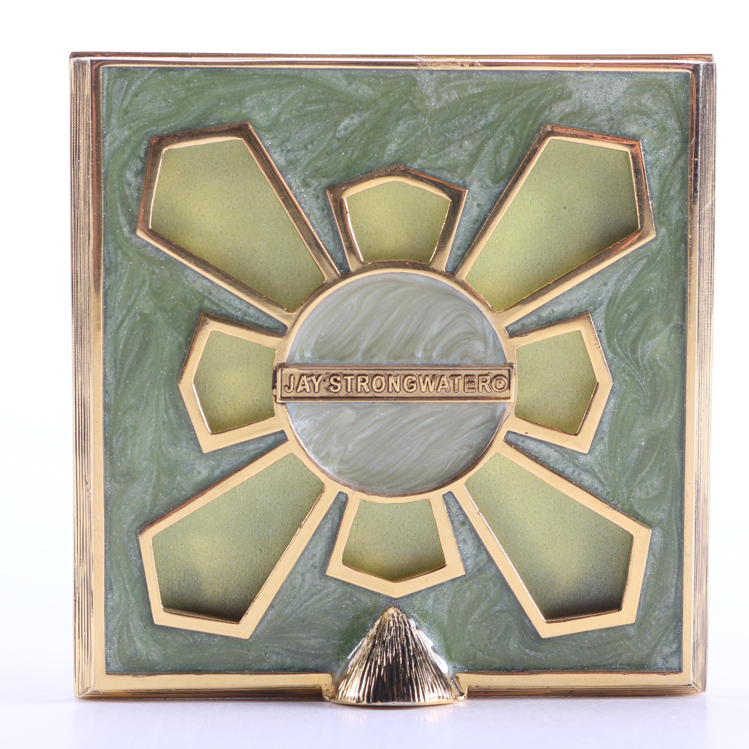 Jay Strongwater Gold and Green Picture Frame
