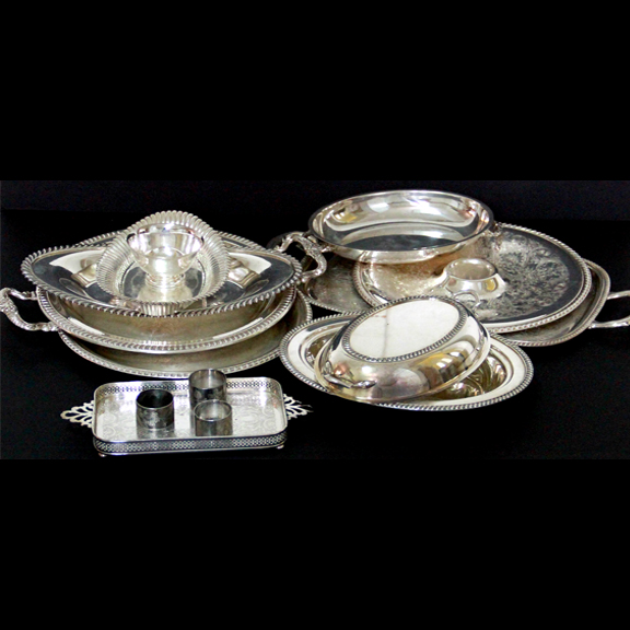 Silver Plated Serving Pieces Featuring W. M. Rogers