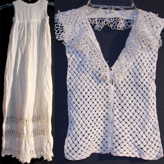 Vintage Christening Gown and Crocheted Vest