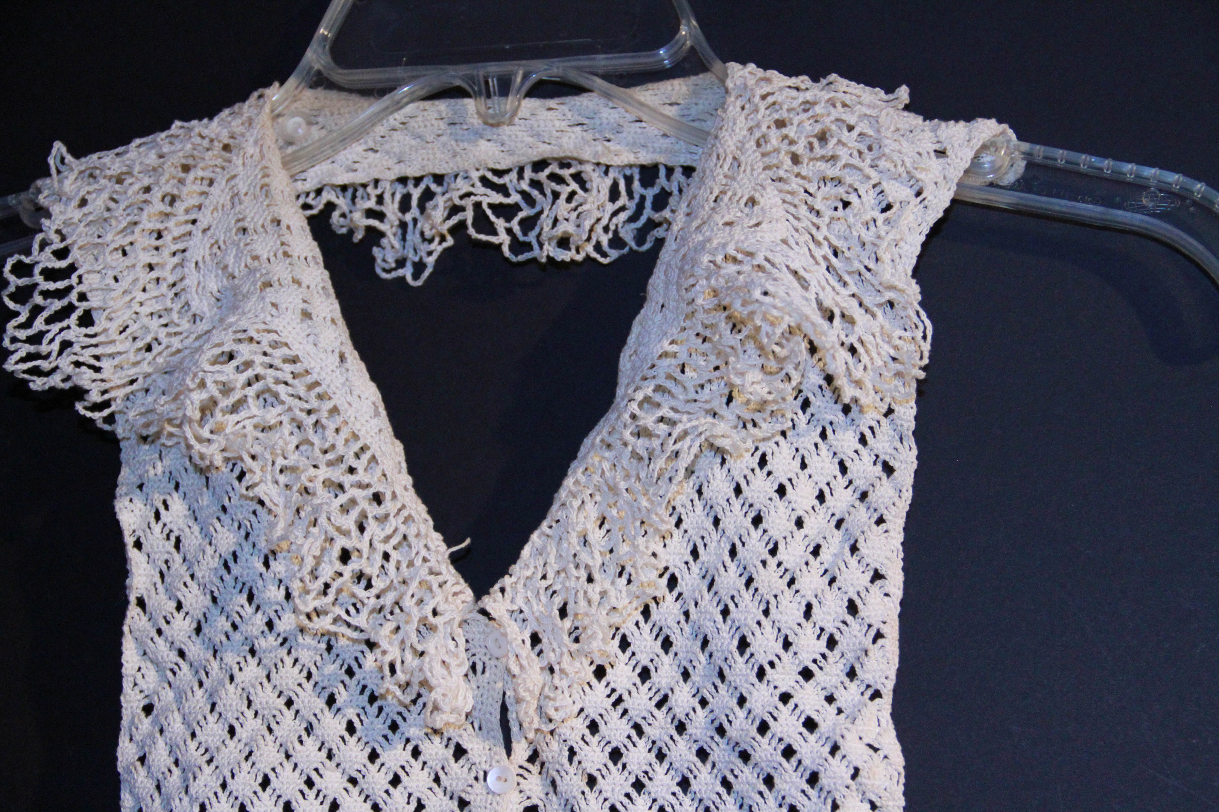 Vintage Christening Gown and Crocheted Vest