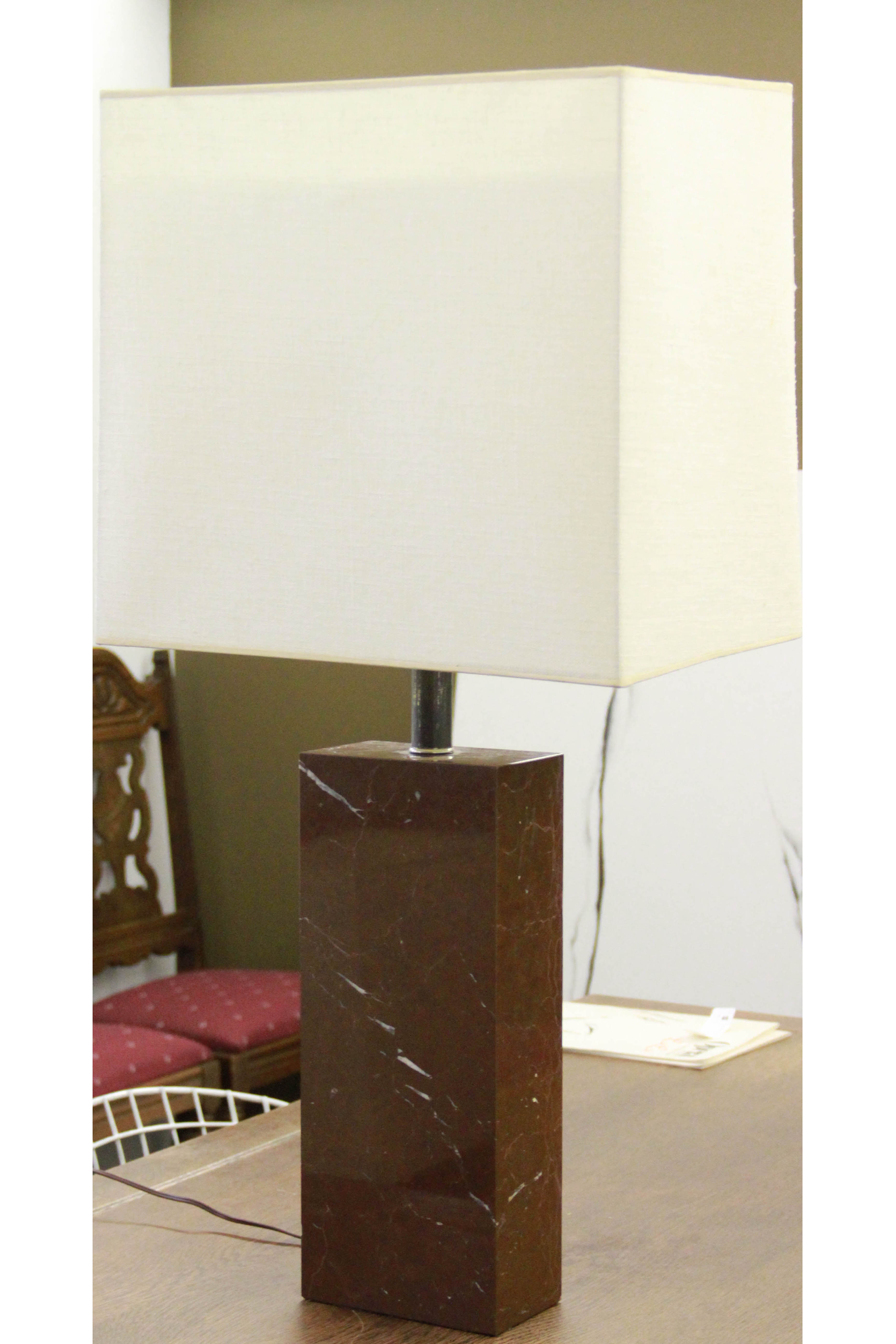 Mid-Century Marble Table Lamps