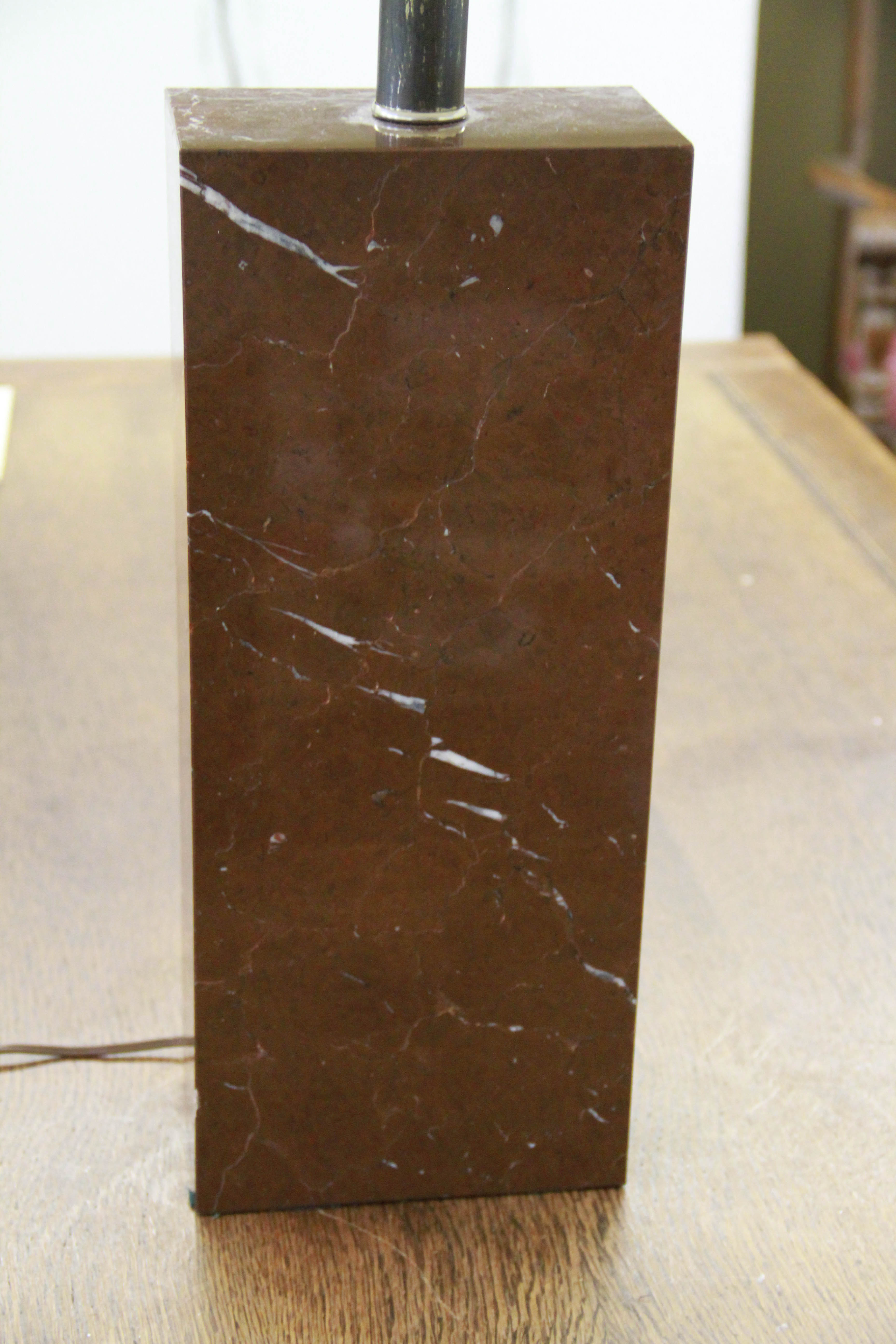 Mid-Century Marble Table Lamps