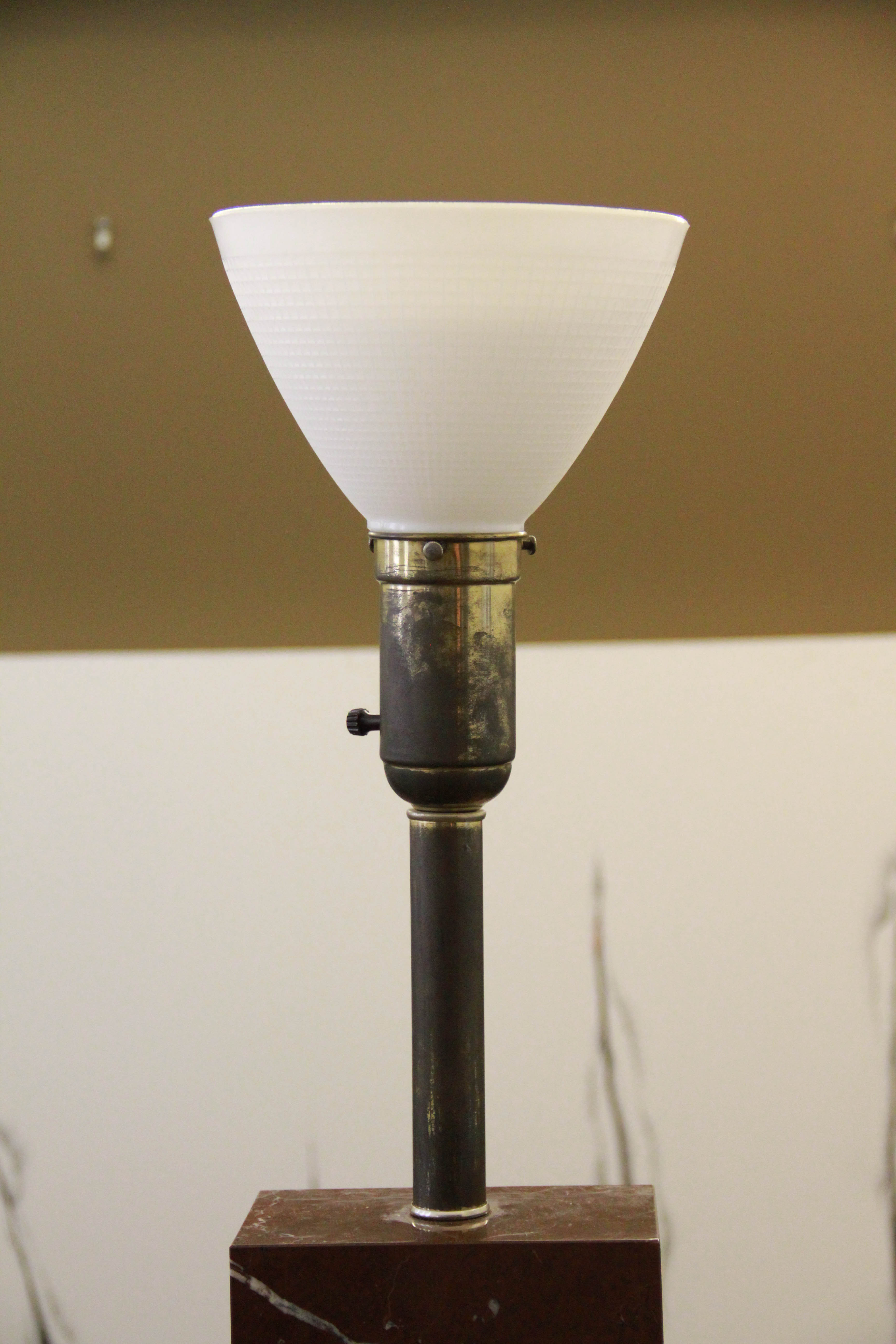 Mid-Century Marble Table Lamps